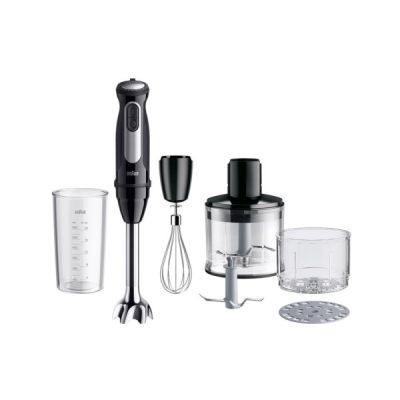 Braun Stabmixer für den Hausgebrauch, Edelstahl, 1000 Watt, 25 Geschwindigkeitsstufen, Turbo (0X22111504)