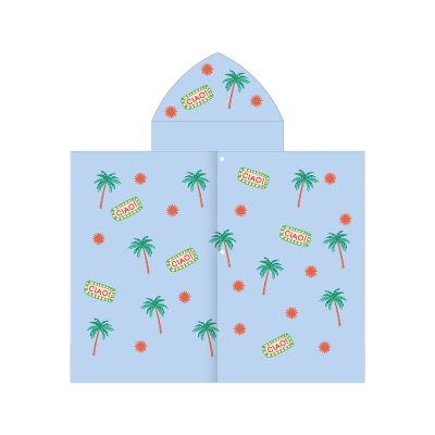 Schnelltrocknendes Kinder-Poncho-Handtuch mit Kapuze Spokey PALMS