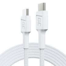 GREEN CELL CABLE KABGC29W GC POWERSTREAM USB-C - USB-C 200CM, POWER DELIVERY 60W, ULTRA CHARGE, QC 3.0, WHITE