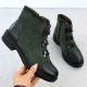 9. Damen-Wildlederimitat-Stiefeletten, gefüttert, grün M.Daszyński SA252-4