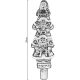 7. Glas-Christbaumspitze „Weihnachtsmänner“ 28,5 cm