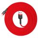 Baseus Cafule USB-A / Lightning 2A QC 3.0 Kabel 3 m - rot