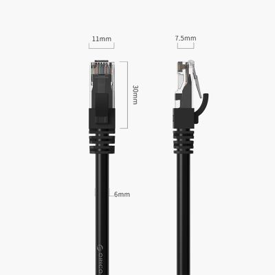 3. Orico PUG-C6 CAT6 1000 Mbit/s RJ45 Ethernet-Netzwerkkabel LAN Rund 15 m - Schwarz