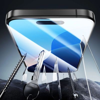 3. ESR Armorite Panzerglas für iPhone 16 mit Applikator – mit schwarzem Rahmen