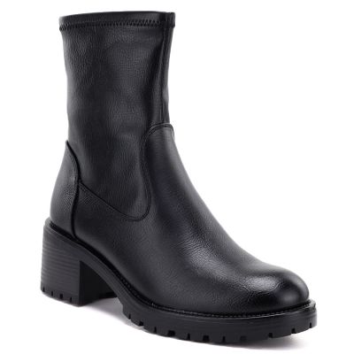 Schwarze Damen-Ankle-Boots mit hohem Absatz, Potocki SZ12835