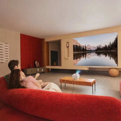 10. Yaber L2 Plus LCD FullHD 1080p Multimedia-Projektor mit JBL-Lautsprechern - Beige