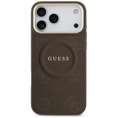 3. Guess Peony Hot Stamp MagSafe Case für iPhone 17 Pro Max - Braun