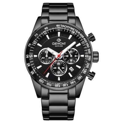 Giewont Herrenuhr Chronograph Saphir Schwarz GW9140-B2