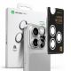 5. AmazingThing AR Aluminium 3-Linsen-Glas mit Kameralinsenrahmen für iPhone 16 Pro / 16 Pro Max - Silber