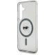 6. Karl Lagerfeld Button Karl Head Printed Logo MagSafe Samsung Galaxy S25 Hülle Schwarz