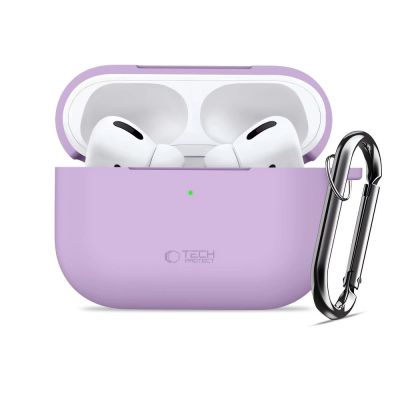 3. Tech-Protect Silikon-Hakenhülle für AirPods Pro – Lila