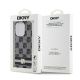 8. DKNY IML Checkered Mono Pattern & Printed Stripes MagSafe Hülle für iPhone 14 Pro Max – Schwarz