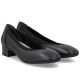 2. Schwarze Damen-Pumps aus Leder mit niedrigem Absatz, Rieker 43452-00