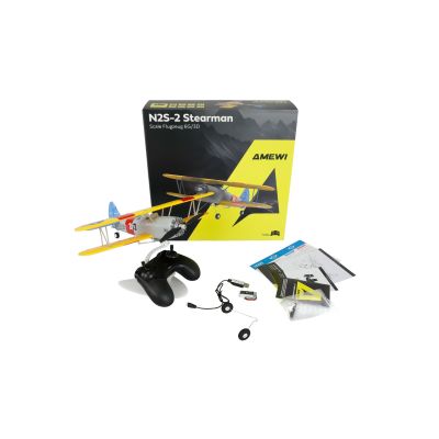 3. Amewi AMXFlight N2S-2 Stearman 360 mm 6G/3D 6-Kanal RTF ab 14 Jahren