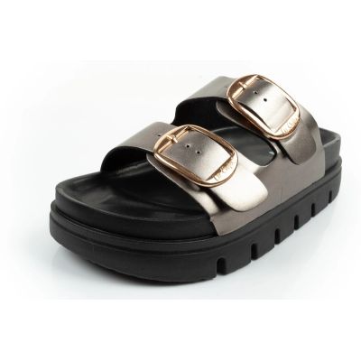 3. Lee Cooper Damenschuhe, Hausschuhe, silber, bequem, Plateau, modisch