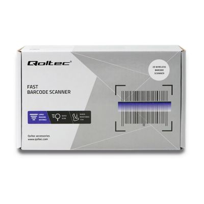 12. QOLTEC Drahtloser Codeleser 1D | 2D | Schwarz