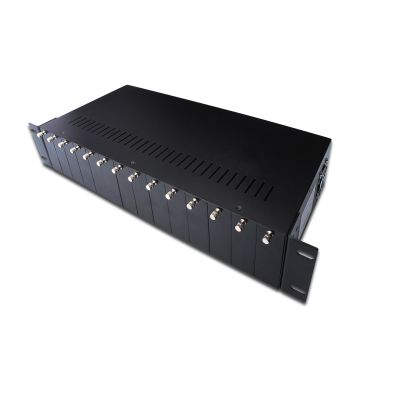 6. Digitus-Chassis für Medienkonverter der Serien DN-82x1x, DN-82x2x und DN-82x3x, 14 Steckplätze, 2 HE