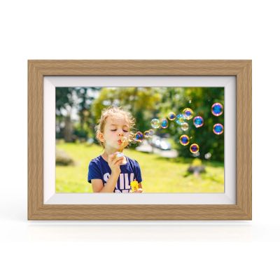 2. Wozinsky WRC-32 10,1" Digitaler Bilderrahmen mit Frameo 32GB App - Hellbraun