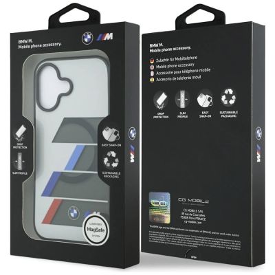 8. BMW M IML Metallknöpfe, dreifarbige Linien, MagSafe-Hülle für iPhone 17 - Grau