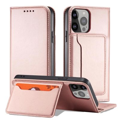 5. Magnetkarten-Etui für Samsung Galaxy S23+ Flip-Cover Geldbörsenständer pink