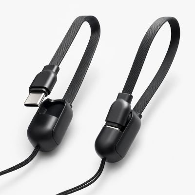 8. Dudao K22+ Ultrakompakte Powerbank 10000 mAh 22,5 W USB-C mit Anhänger/Kabel - Grau