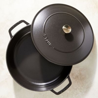 6. STAUB 40511-472-0 Tiefe Bratpfanne mit Deckel - Schwarz 28 cm