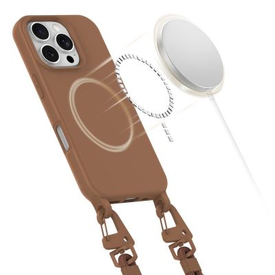 3. Tech-Protect MagNecklace MagSafe-Hülle für iPhone 16 Pro Max – braun