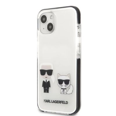 2. Karl Lagerfeld KLHCP13STPEKCW iPhone 13 mini 5.4" Hardcase weiß/weiß Karl&Choupette