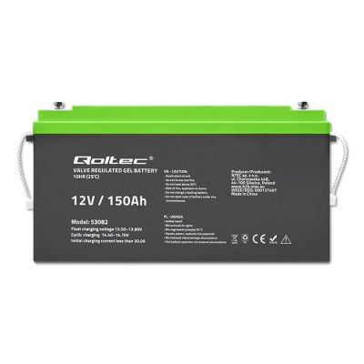 6. QOLTEC Gelbatterie 12V | 150Ah | Gel