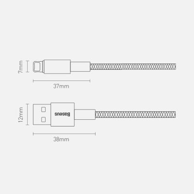 16. Baseus Tungsten kabel USB - Lightning 2,4 A 1 m schwarz (CALWJ-01)