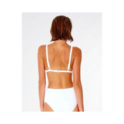 8. BIKINI-OBERTEIL RIP CURL Wave Shapers Stripe Banded Tri – Weiß