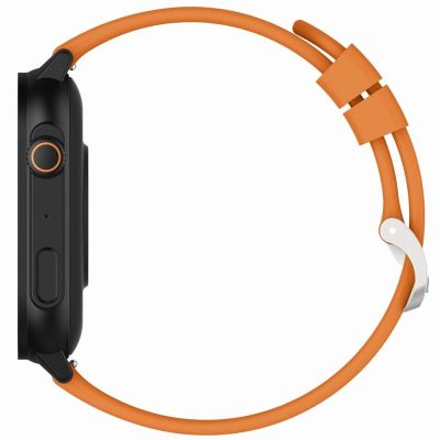 6. Gravity GT15-2 Smartwatch, oranges Silikonarmband + schwarzes Armband