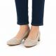 5. Damen-Pumps mit durchbrochenem Muster auf Blockabsatz, beige Sergio Leone PB293