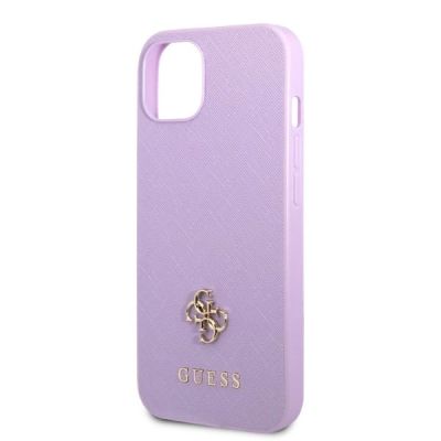 6. Ratet Guess , GUHCP13SPS4MU iPhone 13 mini 5,4" lila/lila Hardcase Saffiano 4G kleines Metalllogo