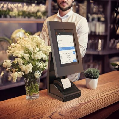 8. POS-Ständer für Tablet und Maclean-Drucker, max. 1 kg, MC-336