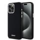 DKNY Flüssigsilikon-Hülle mit kleinem Metalllogo und MagSafe-Funktion für iPhone 14 Pro Max – Schwarz