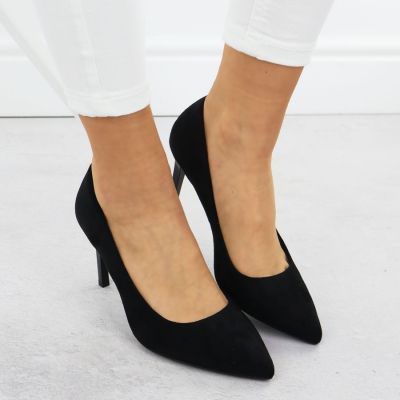4. Schwarze Wildleder-Stiletto-Pumps von Sergio Leone 1339