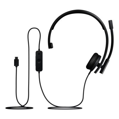 5. Logitech H570e Headset mit Kabel, Kopfbügel, Büro/Callcenter, USB Typ-C, Schwarz