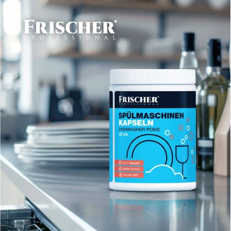 5. Kapseln für Spülmaschinentabs 3in1 Frischer 22 Stk.