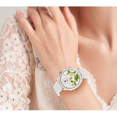 15. Rubicon RNCF02-2 Damen-Smartwatch Gold + Rosa Armband