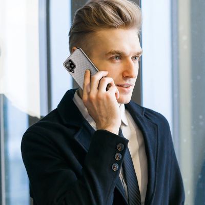 9. Dux Ducis Fino Etuihülle aus Nylonmaterial für Samsung Galaxy A22 4G grau