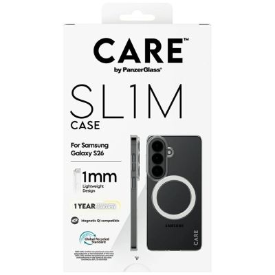6. CARE by PanzerGlass SL1M Hülle für Samsung Galaxy S26 - Transparent