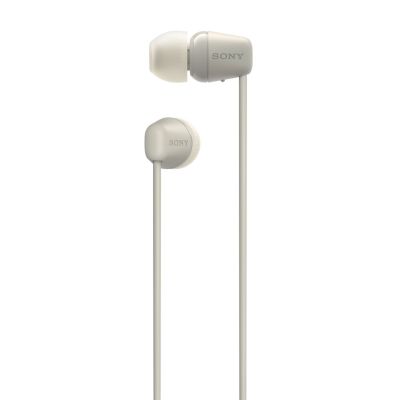 3. Sony WI-C100 Kabelloses In-Ear-Bluetooth-Headset für Anrufe und Musik, Beige
