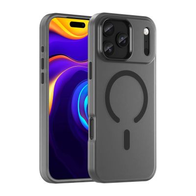 Magnetische Schleifhülle für iPhone 17 Pro, kompatibel mit MagSafe – Mattschwarz