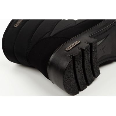 6. Progress Damen-Winterstiefel, schwarze gefütterte Schneestiefel mit Lammfell