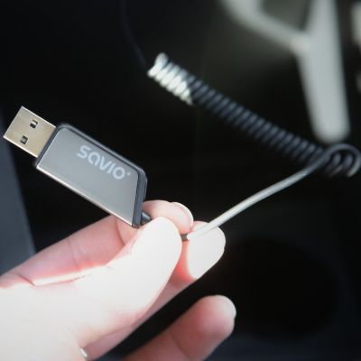 10. SAVIO TRANSMITER AUX, USB, BLUETOOTH 5.3, FREISPRECHFUNKTION, TR-16
