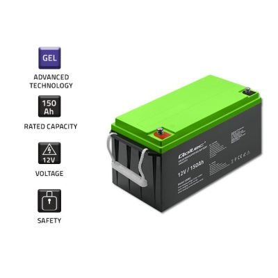3. QOLTEC Gelbatterie 12V | 150Ah | Gel