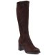Damenstiefel aus braunem Veloursleder mit Absatz Potocki SZ12849