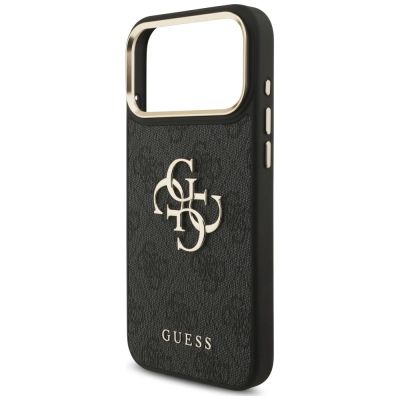 6. Guess 4G Big 4G Classic Logo Big Strap Metal Buttons Hülle für iPhone 18 Pro Max / 17 Pro Max – schwarz