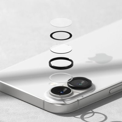 5. Ringke Kamera-Rahmenschutz 2er-Pack für iPhone 16 / 16 Plus - Schwarz